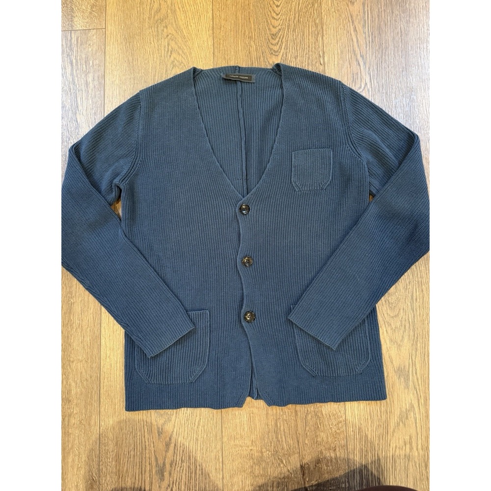 Roberto Collina Knit V-Neck‎ Men's Cardigan Cotton Size 48 Medium Italy